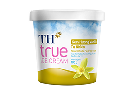 Kem ăn TH TRUE ICE CREAM vanilla hộp 180g