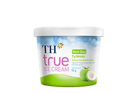 Kem ăn TH TRUE ICE CREAM dừa hộp 50g