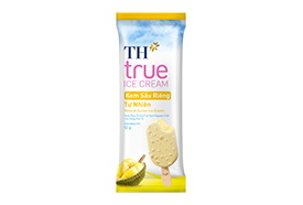 Kem ăn TH TRUE ICE CREAM sầu riêng cây 52g