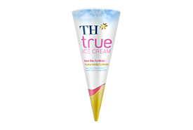 Kem ăn TH TRUE ICE CREAM ốc quế dâu cây 73g