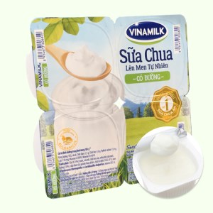 Sữa chua ăn VINAMILK có đường hộp 100g lốc 4