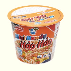 Mì ăn liền ACECOOK HẢO HẢO bò sate mini tô 53g