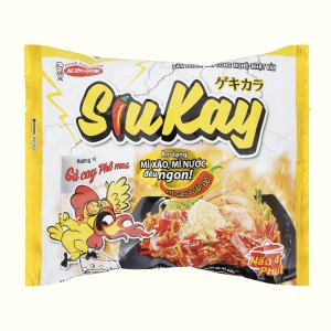 Mì ăn liền ACECOOK SIU KAY vị Gà cay phô mai bịch 128g