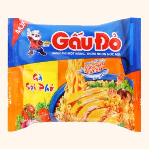 Mì ăn liền ASIA FOODS GẤU ĐỎ gà sợi phở bịch 64g