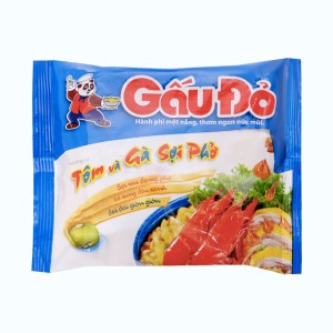 Mì ăn liền ASIA FOODS GẤU ĐỎ tôm và gà sợi phở bịch 64g