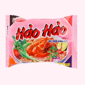 Mì ăn liền ACECOOK HẢO HẢO chua cay bịch 75g