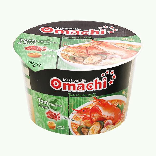 Mì ăn liền MASSAN OMACHI tôm chua cay tô 92g