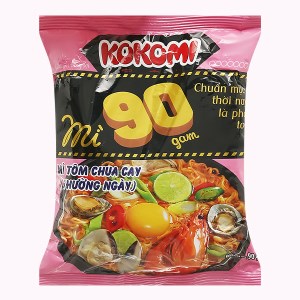 Mì ăn liền MASSAN KOKOMI tôm chua cay hồng bịch 90g