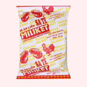 Mì ăn liền COLUSA MILIKET tôm gà satế giấy bịch 75g