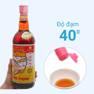 Nước mắm HƯNG THỊNH cá cơm 40 độ đạm chai thủy tinh 750ml