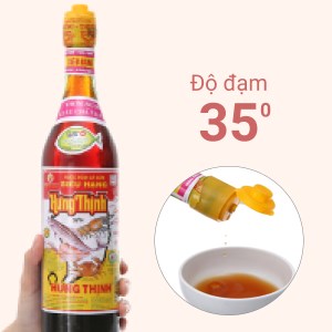 Nước mắm HƯNG THỊNH cá cơm 35 độ đạm chai thủy tinh 620ml