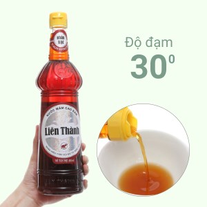 Nước mắm LIÊN THÀNH cao đạm 30 độ đạm chai thủy tinh nhãn bạc 600ml