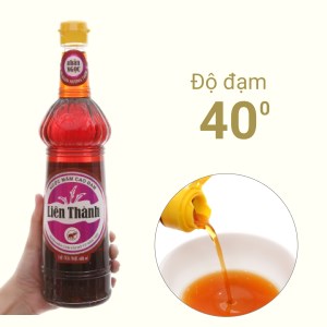 Nước mắm LIÊN THÀNH cao đạm 40 độ đạm chai thủy tinh nhãn Ngọc 600ml