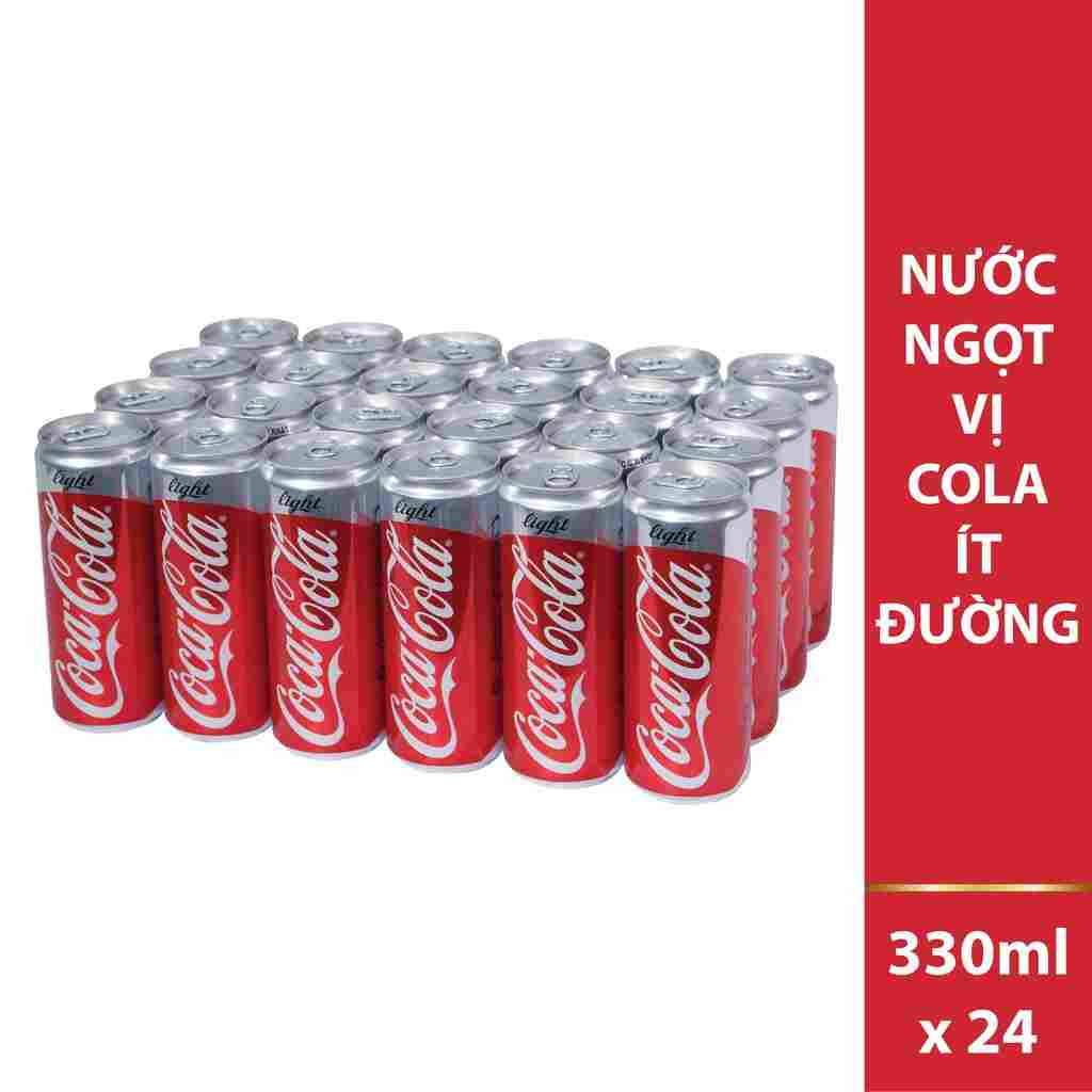Coca Cola LIGHT lon 320ml thùng 24