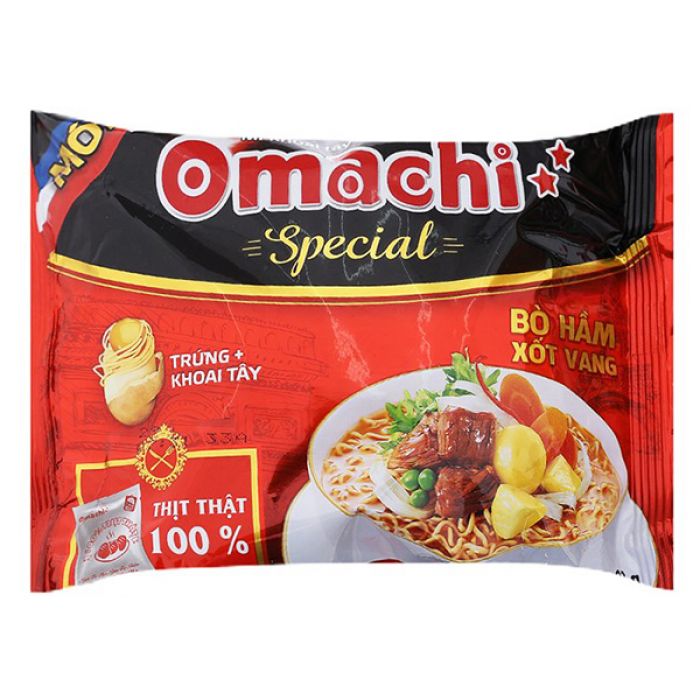 Mì ăn liền MASSAN OMACHI SPECIAL bò xốt vang bịch 92g