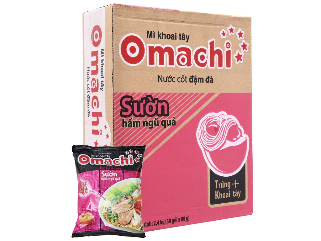 Mì ăn liền MASSAN OMACHI sườn hầm bịch 80g thùng 30