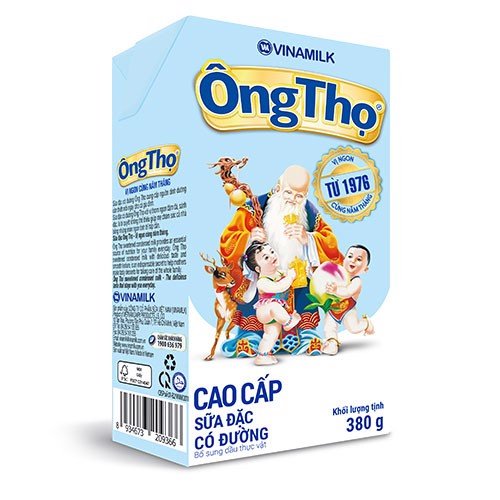 Sữa đặc VINAMILK ÔNG THỌ xanh hộp 380g