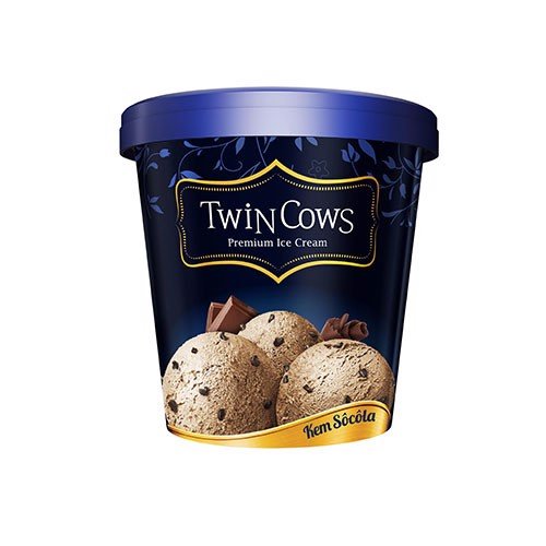 Kem ăn VINAMILK TWIN COWS socola ly 100ml