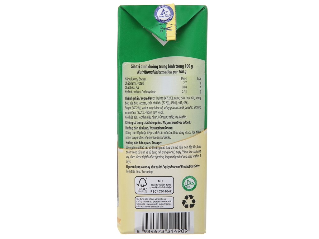 Sữa Đặc VINAMILK NGÔI SAO PHƯƠNG NAM Hộp 1284g