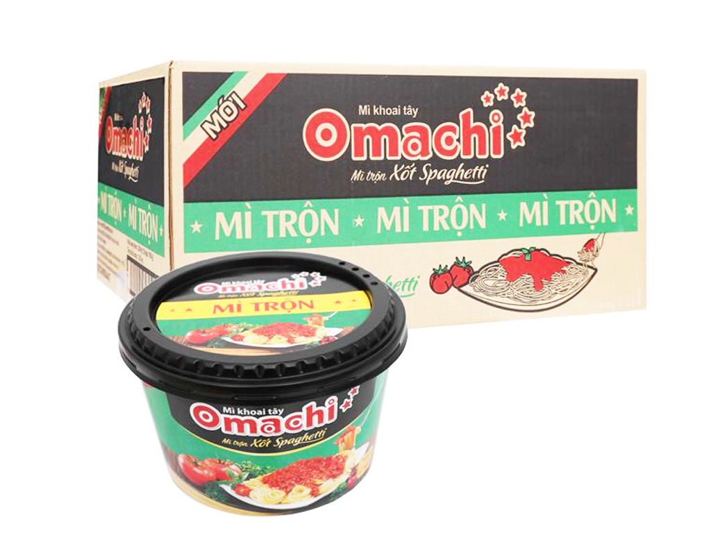 Mì ăn liền MASSAN OMACHI trộn spaghetti tô 105g thùng 12
