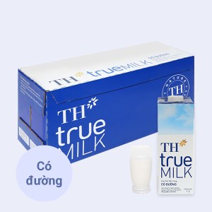 Sữa tiệt trùng TH TRUE MILK có đường hộp 1.0 lít thùng 12