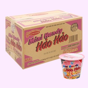 Mì ăn liền ACECOOK HẢO HẢO chua cay mini tô 47g thùng 12
