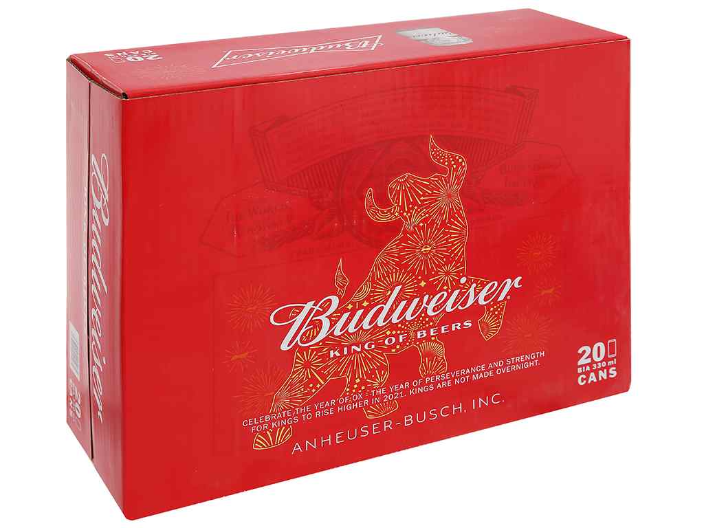 Bia ABEINBEV BUDWEISER lon 330ml thùng 24