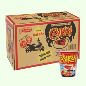 Mì ăn liền ACECOOK CAY KAY vị hải sản ly 66g thùng 24
