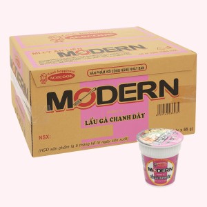 Mì ăn liền ACECOOK MODERN lẩu gà ly 65g thùng 24