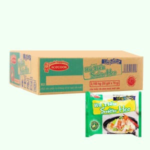 Hủ tiếu ăn liền ACECOOK NHỊP SỐNG sườn heo bịch 70g thùng 30