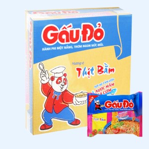 Mì ăn liền ASIA FOODS GẤU ĐỎ thịt bằm bịch 64g thùng 30