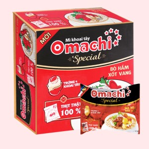 Mì ăn liền MASSAN OMACHI SPECIAL bò xốt vang bịch 92g thùng 30