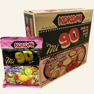 Mì ăn liền MASSAN KOKOMI tôm chua cay hồng bịch 90g thùng 30