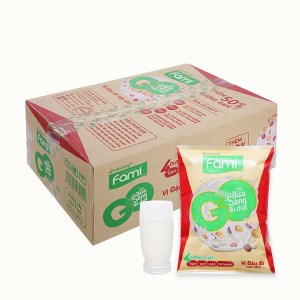 Sữa đậu nành FAMI đậu đỏ nếp cẩm bịch 200ml thùng 40