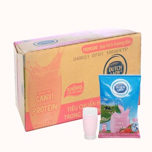 Sữa tiệt trùng DUTCH LADY dâu bịch 220ml thùng 48