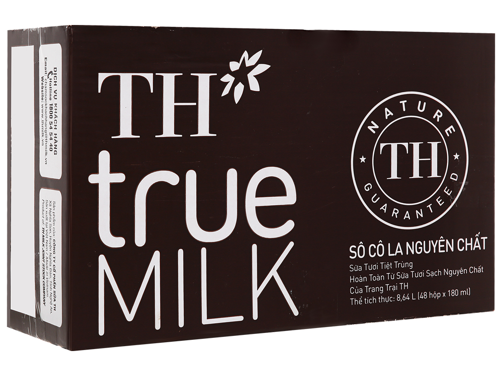 Sữa tiệt trùng TH TRUE MILK socola hộp 180 ml thùng 48