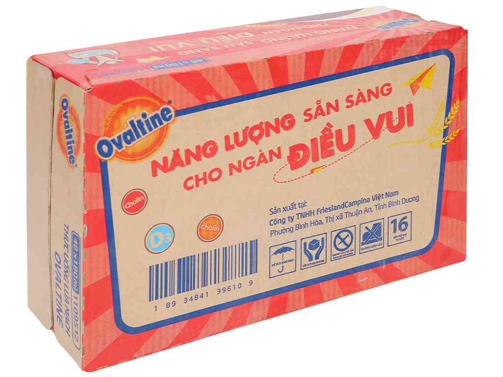 Sữa cacao FC OVALTINE socola hộp 180ml thùng 48