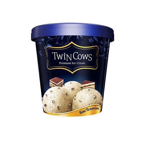 Kem ăn VINAMILK TWIN COWS tiramisu ly 450ml
