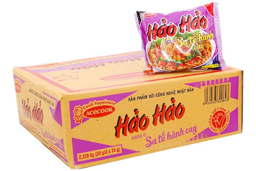 Mì ăn liền ACECOOK HẢO HẢO sate hành tím bịch 75g thùng 30