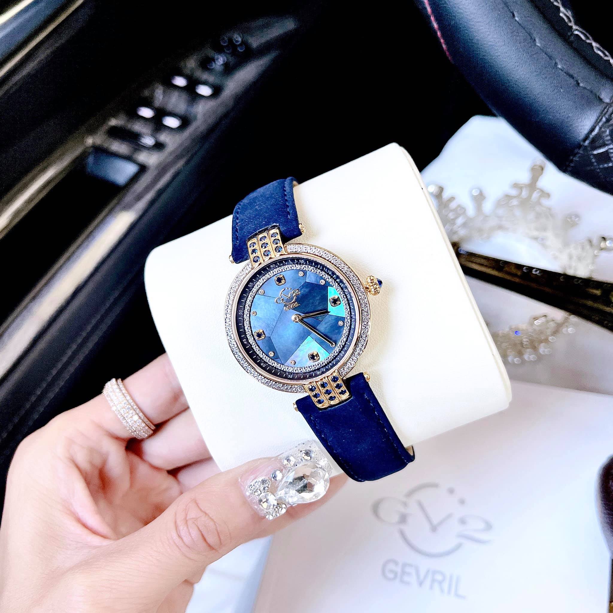 ĐÔNG HỒ NỮ GV2 BY GEVRIL MATERA DIAMOND MOTHER OF PEARL DIAL LADIES WATCH 12802
