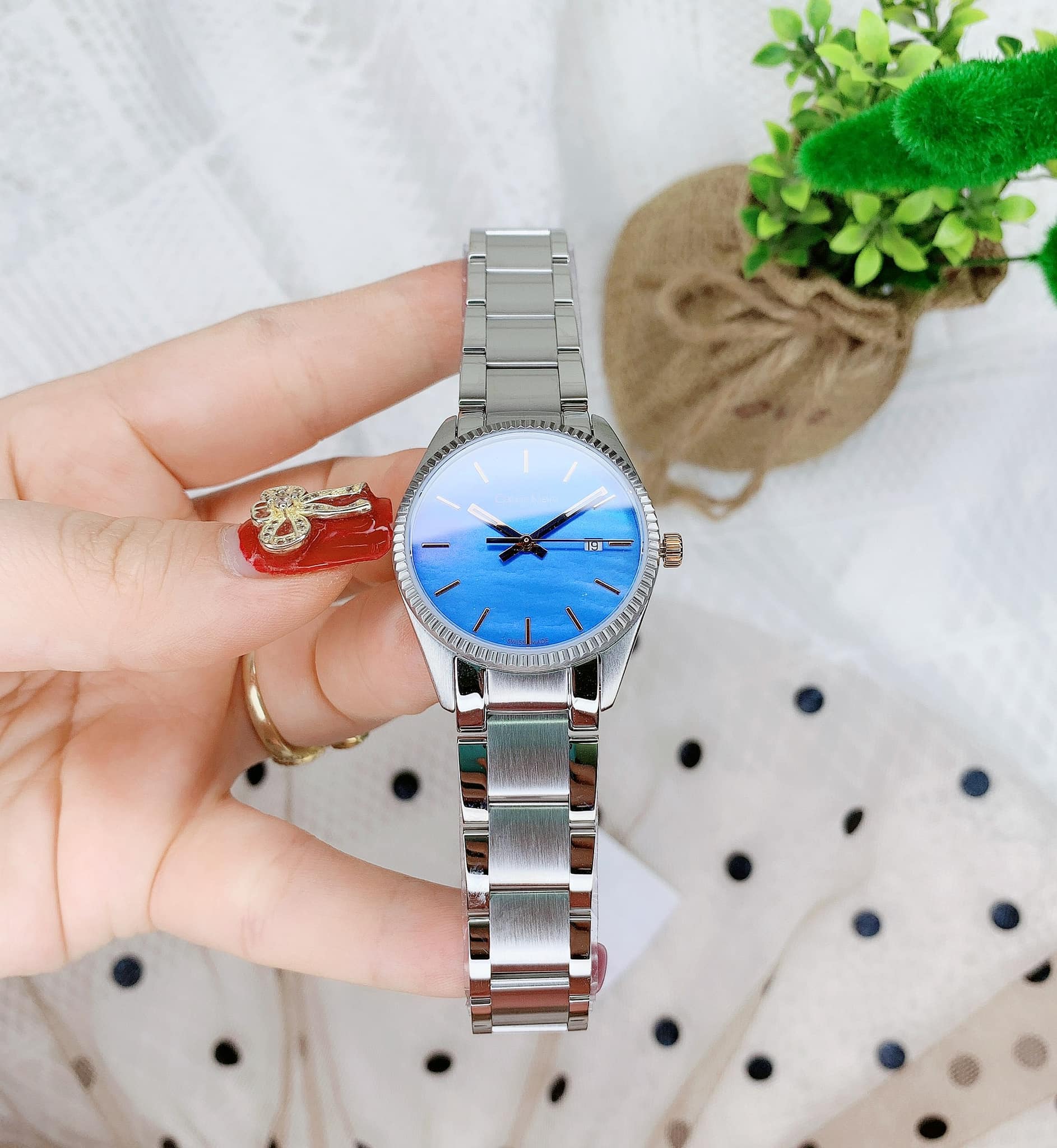 ĐỒNG HỒ NỮ ALLIANCE BLUE MOTHER OF PEARL DIAL LADIES WATCH K5R33B4X