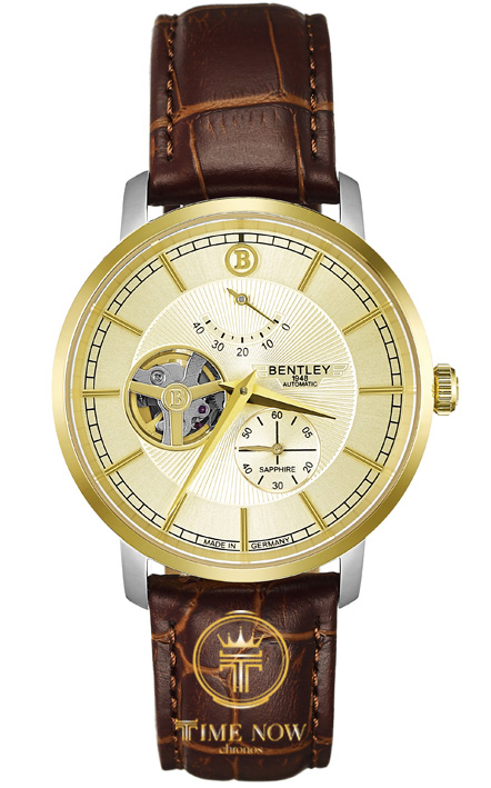 ĐỒNG HỒ NAM BENTLEY BL1862-15MTKD AUTOMATIC CASE DEMI GOLD DIAL DÂY DA