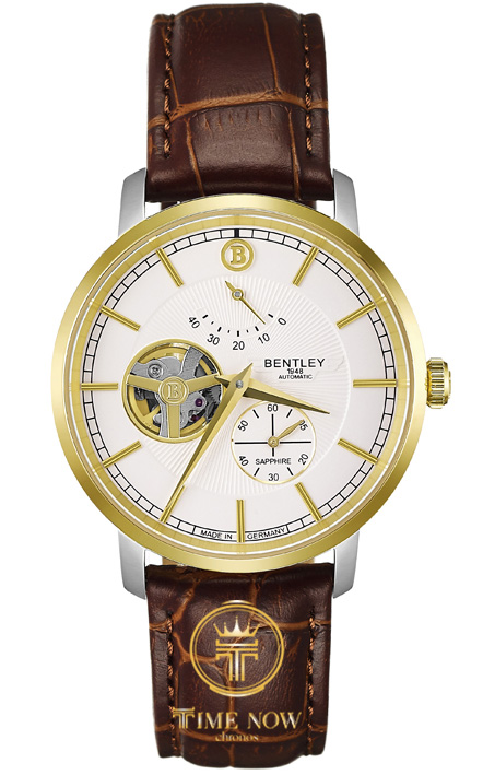 ĐỒNG HỒ NAM BENTLEY BL1862-15MTWD AUTOMATIC CASE DEMI WHITE DIAL DÂY DA