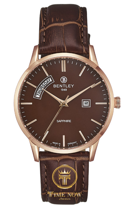 ĐỒNG HỒ BENTLEY BL1864-10MRDD QUARTZ CASE GOLD DÂY DA 40MM