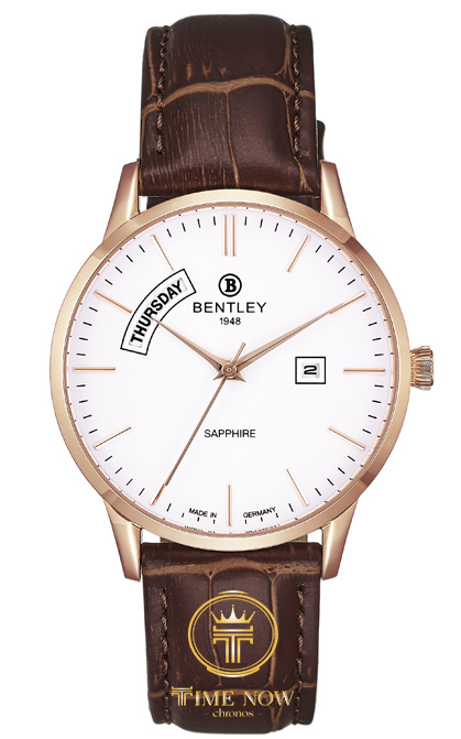 ĐỒNG HỒ BENTLEY BL1864-10MRWD QUARTZ CASE GOLD DÂY DA 40MM