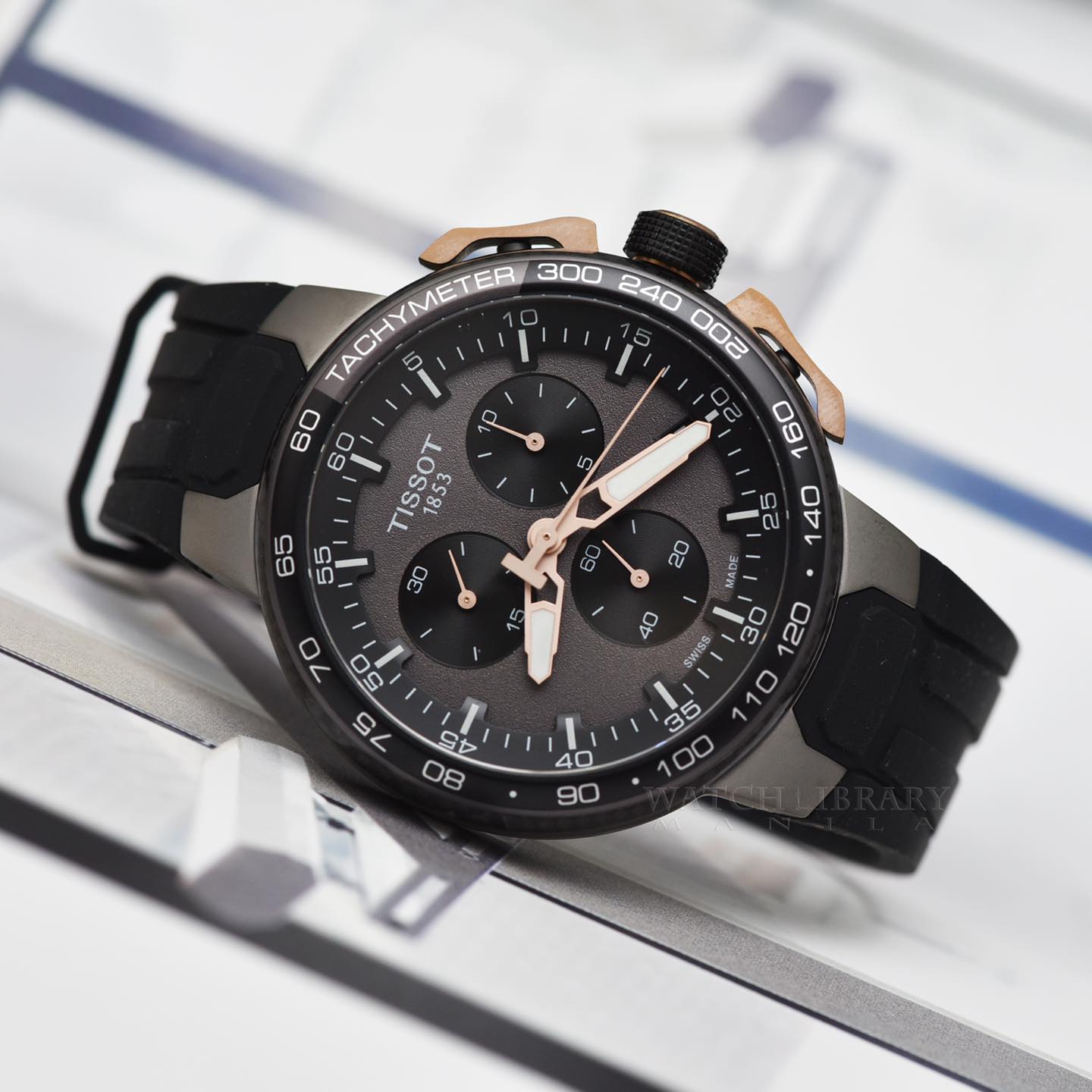 ĐỒNG HỒ NAM TISSOT T111.417.37.441.07 T1114173744107 T-RACE QUARTZ BLACK DIAL DÂY CAO SU