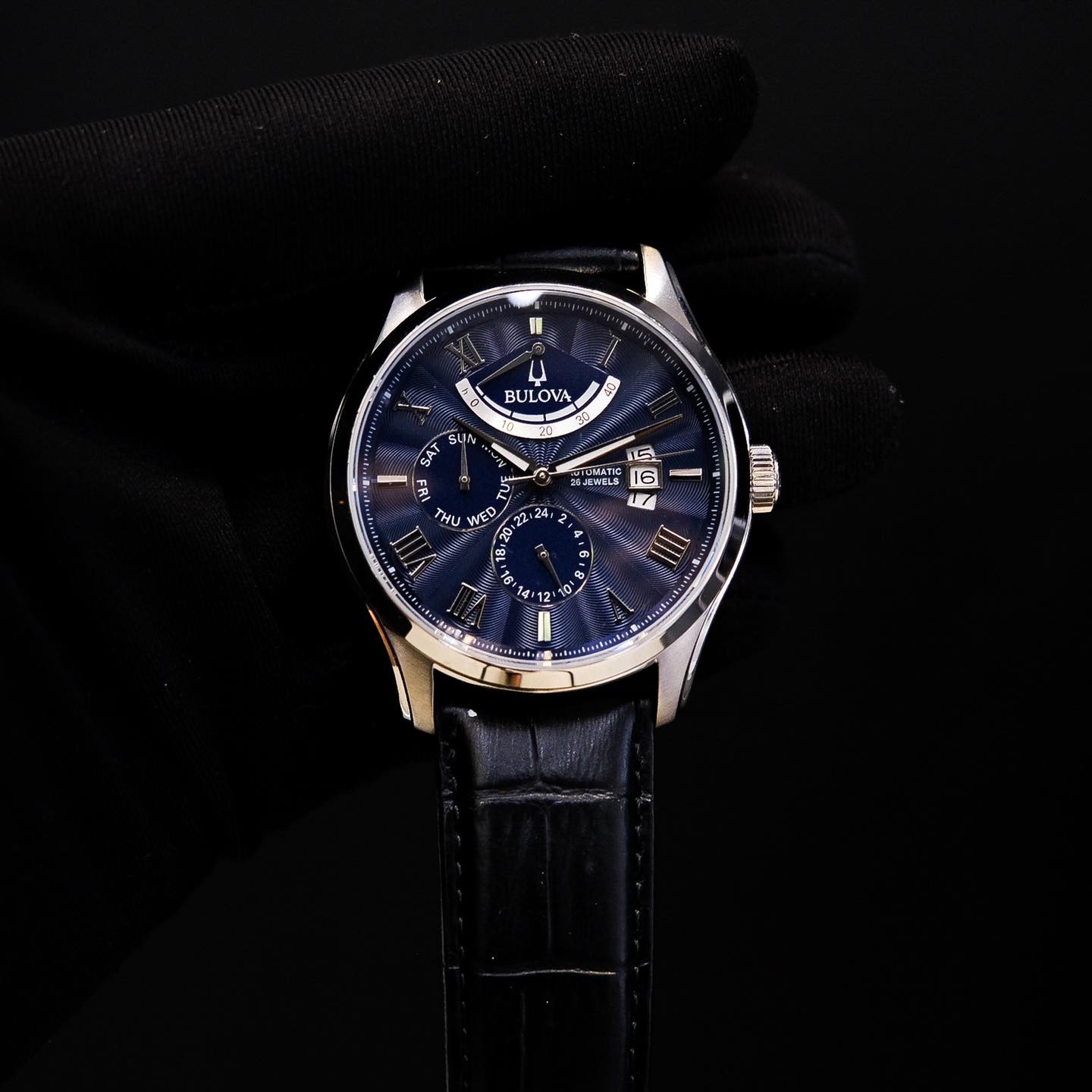 ĐỒNG HỒ NAM BULOVA 96C142 CLASSIC AUTOMATIC CASE SILVER DÂY DA