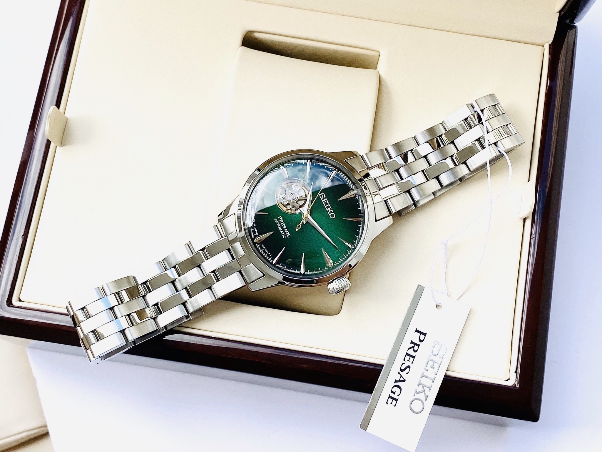 ĐỒNG HỒ NAM SEIKO SSA441J1 PRESAGE AUTOMATIC TONE SILVER DÂY KIM LOẠI