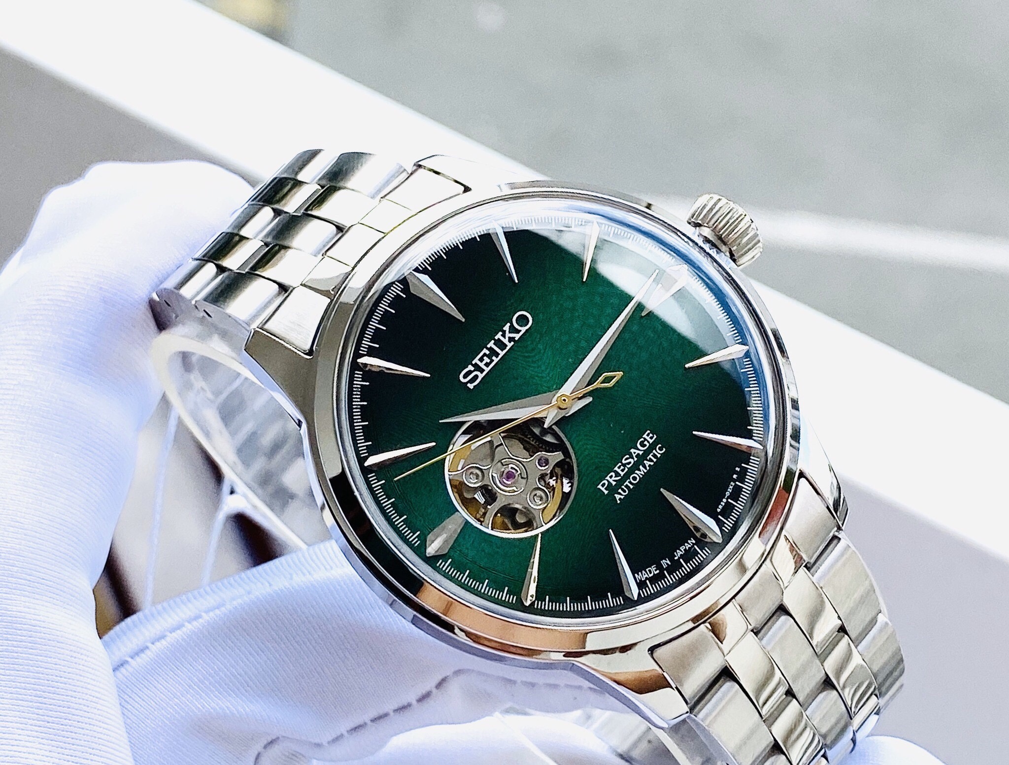 ĐỒNG HỒ NAM SEIKO SSA441J1 PRESAGE AUTOMATIC TONE SILVER DÂY KIM LOẠI