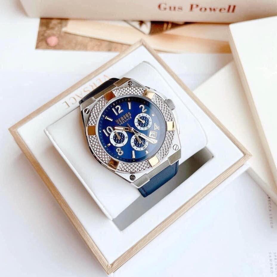 ĐỒNG HỒ NAM VERSUS BY VERSACE VSPEW1021 CASE SILVER DÂY DA